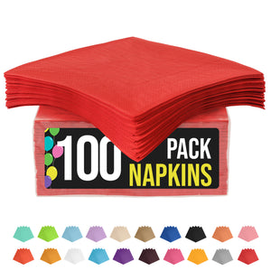 Red Luncheon Napkins - 6.75 in. | 100 Count