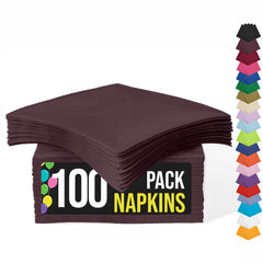 Brown Luncheon Napkins | 6.75 in. x 6.75 in. | 100 Count