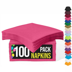 Cerise Luncheon Napkins | 6.75 in. x 6.75 in. | 100 Count