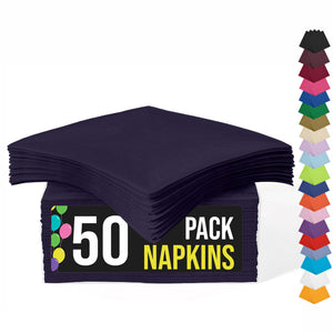Dark Purple Luncheon Napkins | 6.75 in. X 6.75 in. | 50 Count