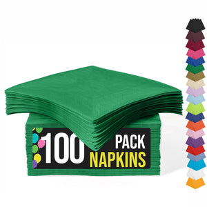 Emerald Green Luncheon Napkins | 6.75 in. x 6.75 in. | 100 Count