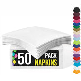 White Luncheon Napkins | 6.75 in. X 6.75 in. | 50 Count