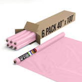 40 In. x 100 Ft. Pink Table Roll | Case of 6