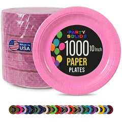 10 in. Pink Paper Plates | Case of 1000
