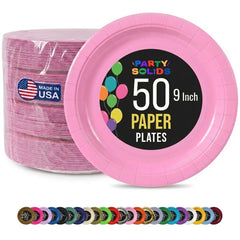 9 in. Pink Paper Plates | 50 Ct.