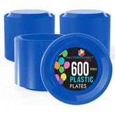 10 In. Dark Blue Plastic Plates | Case of 600