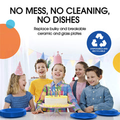 7 In. Dark Blue Plastic Plates | Case of 600