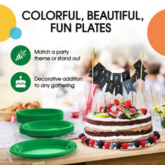 10 in. Emerald Green Plastic Plates | 20 Ct.