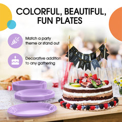 10 in. Lavender Plastic Plates | 20 Ct.