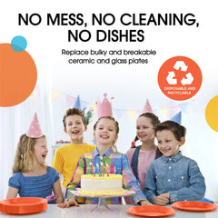 10 in. Orange Plastic Plates | 20 Ct.