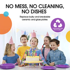 10 in. Purple Plastic Plates | 20 Ct.