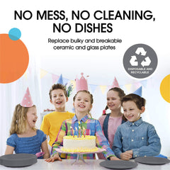 10 In. Silver Plastic Plates | 100 Count