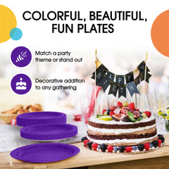 10 In. Purple Paper Plates - 20 Ct.
