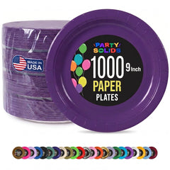 9 in. Purple Paper Plates | Case of 1000