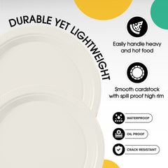 10 in. Ivory Plastic Plates | 20 Ct.