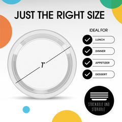 7 in. Clear Plastic Plates | 20 Ct.