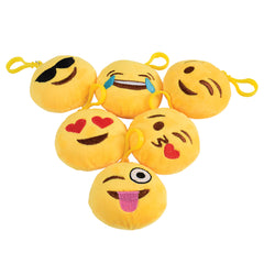 Emoji Clip Plush - 12 Count