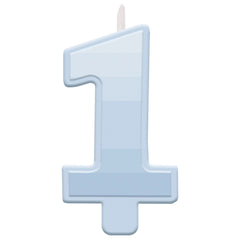 Blue Gradient Number 1 Birthday Candle | 5 x 3 In.