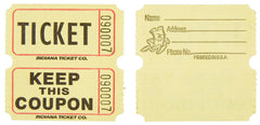 Yellow Double Roll Raffle Tickets - 2000 Pack