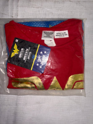 Wonder Woman Halloween Costume T-Shirt - Adult L/XL (Up to Size 16)