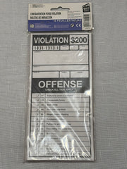 Halloween Violation Ticket Costume Props