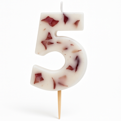 Ginger Ray Pressed Petal Number 5 Birthday Candle