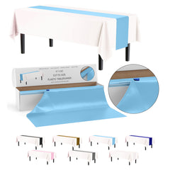 14 in. x 200 Ft. Cut To Size Light Blue Table Runner