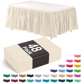 Ivory Plastic Table Skirt | Case of 48