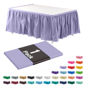 Lavender Plastic Table Skirt | 168 in. x 29 in.