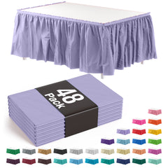 Lavender Plastic Table Skirt - 168 in. x 29 in. | Case of 48