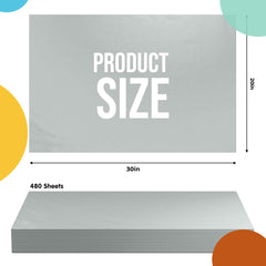 Gray Tissue Paper 20 in. x 30 in. | 480 Sheets