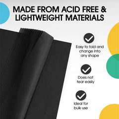 Black Tissue Paper 15 in. x 20 in. | 480 Sheets