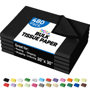 Black Tissue Paper 20 in. x 30 in. | 480 Sheets