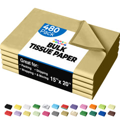 Gold Tissue Paper 15 in. x 20 in. | 480 Sheets