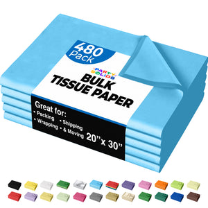 Light Blue Tissue Paper 20 in. x 30 in. | 480 Sheets