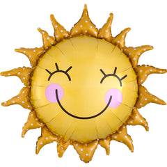 Radiant Smiling Sun Foil Balloon - 26 Inch