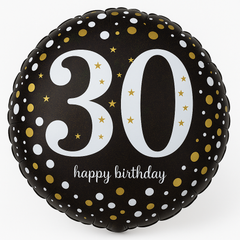 Sparkling 30th Birthday Foil Balloon - 18 Inch