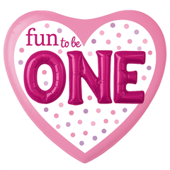 "Fun to Be One" Girl's First Birthday Balloon