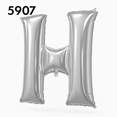 Silver Foil SuperShape Letter "H" Balloon