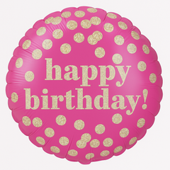 Festive Dotty Holographic Birthday Foil Balloon