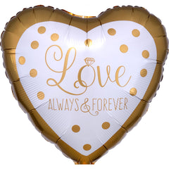 18-Inch Sparkling Gold Heart Wedding Balloon