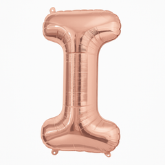 Rose Gold Foil Letter "I" Balloon