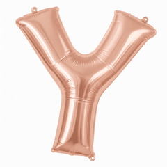 Rose Gold Foil Letter Y Balloon