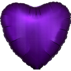 Royal Purple Heart Foil Balloon - 18 Inches