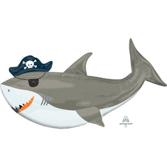 Ahoy Pirate Shark Super Shape Foil Balloon - 41"