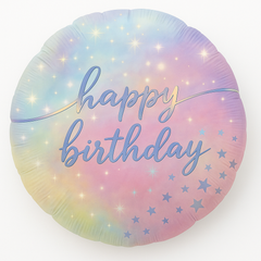 Luminous Happy Birthday Foil Balloon - 18-Inch Mylar