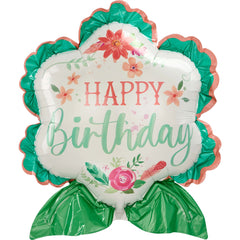 Free Spirit Floral Foil Balloon - Baby's First Birthday