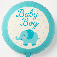 Baby Boy Elephant Foil Balloon - 18" Mylar