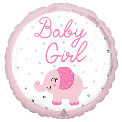 Baby Girl Elephant Foil Balloon - 18 Inch