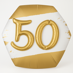 Golden Age 50th Birthday Foil Balloon
